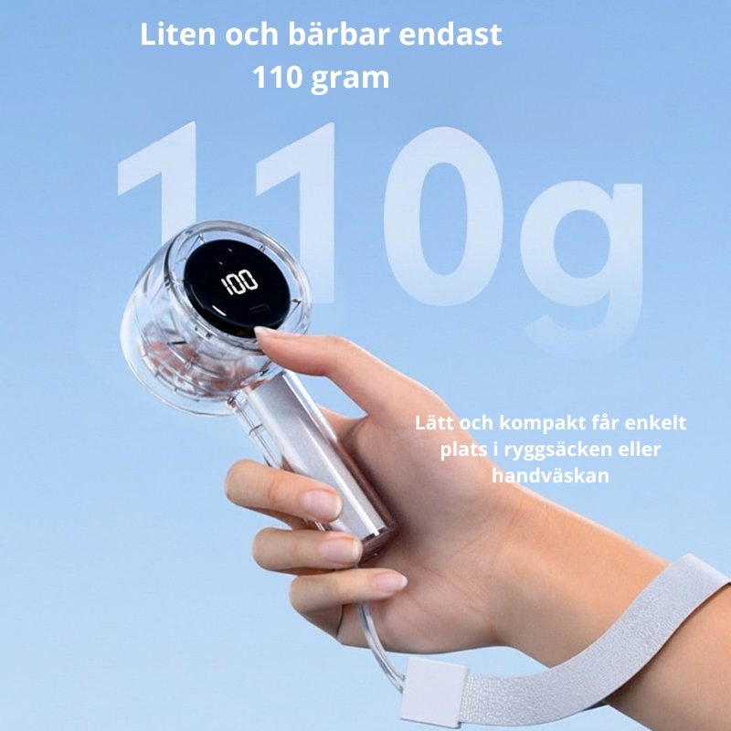 Handhållen Portabel Mini-fläkt – USB-Laddad Tyst Elektrisk Fläkt