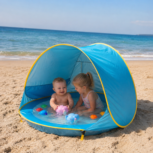Baby Bea Barntält Utomhus – Snabbt Pop-up Tält med UV-skydd, Soltak & Vattentåligt Material