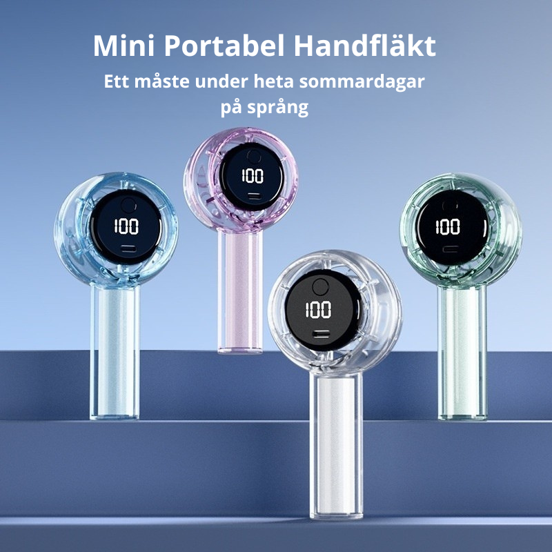 Handhållen Portabel Mini-fläkt – USB-Laddad Tyst Elektrisk Fläkt