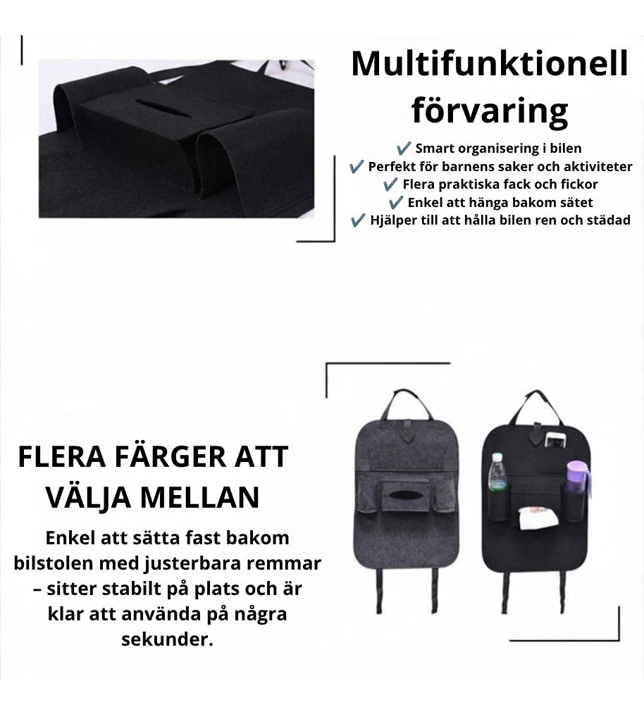 Multifunktionell Sätesorganisatör för Bil – Håll Bilen Snygg & Organiserad